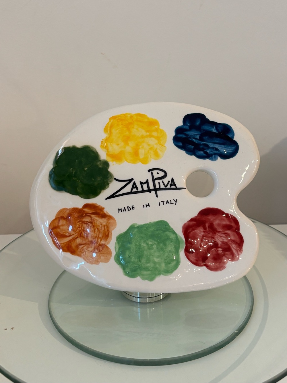 Vintage Zampiva Italy Ceramic Artists Palette Figurine Collectible